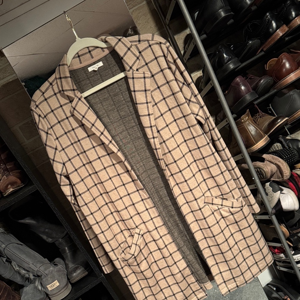 Maurices Men's Beige Checkered Jacket